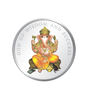 10 Gms Ganesh Ji Enameled Coin